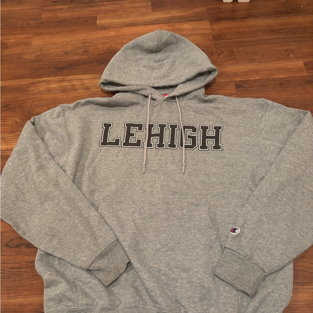Champion Gray Lehigh Logo Hoodie